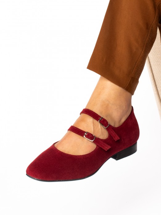 Suede Mary Jane Shoes