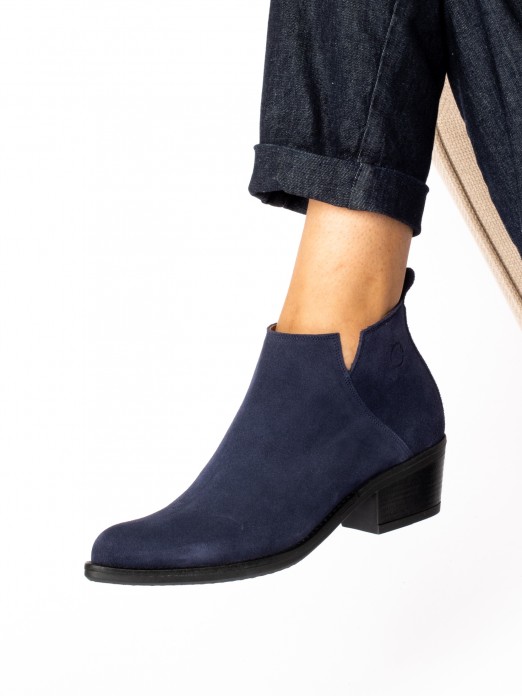 Suede Western Ankle Boots