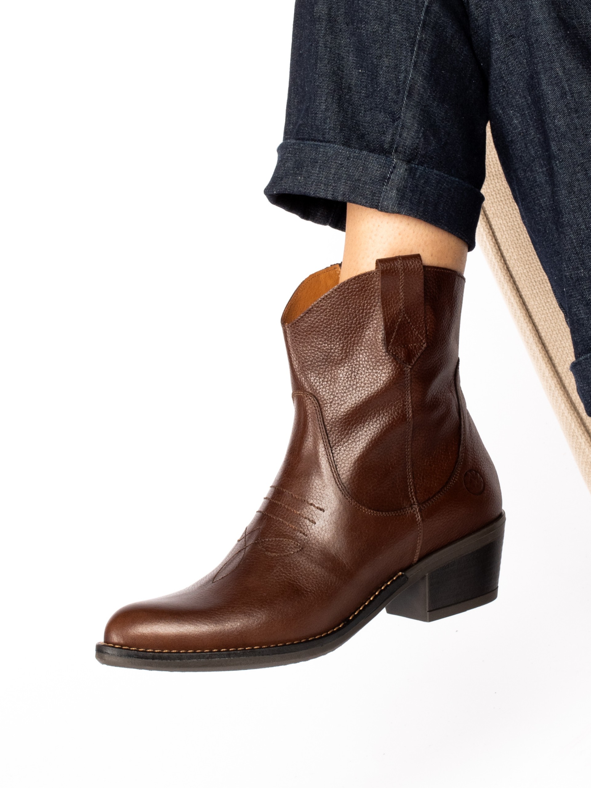 Texas Leather Ankle Boots