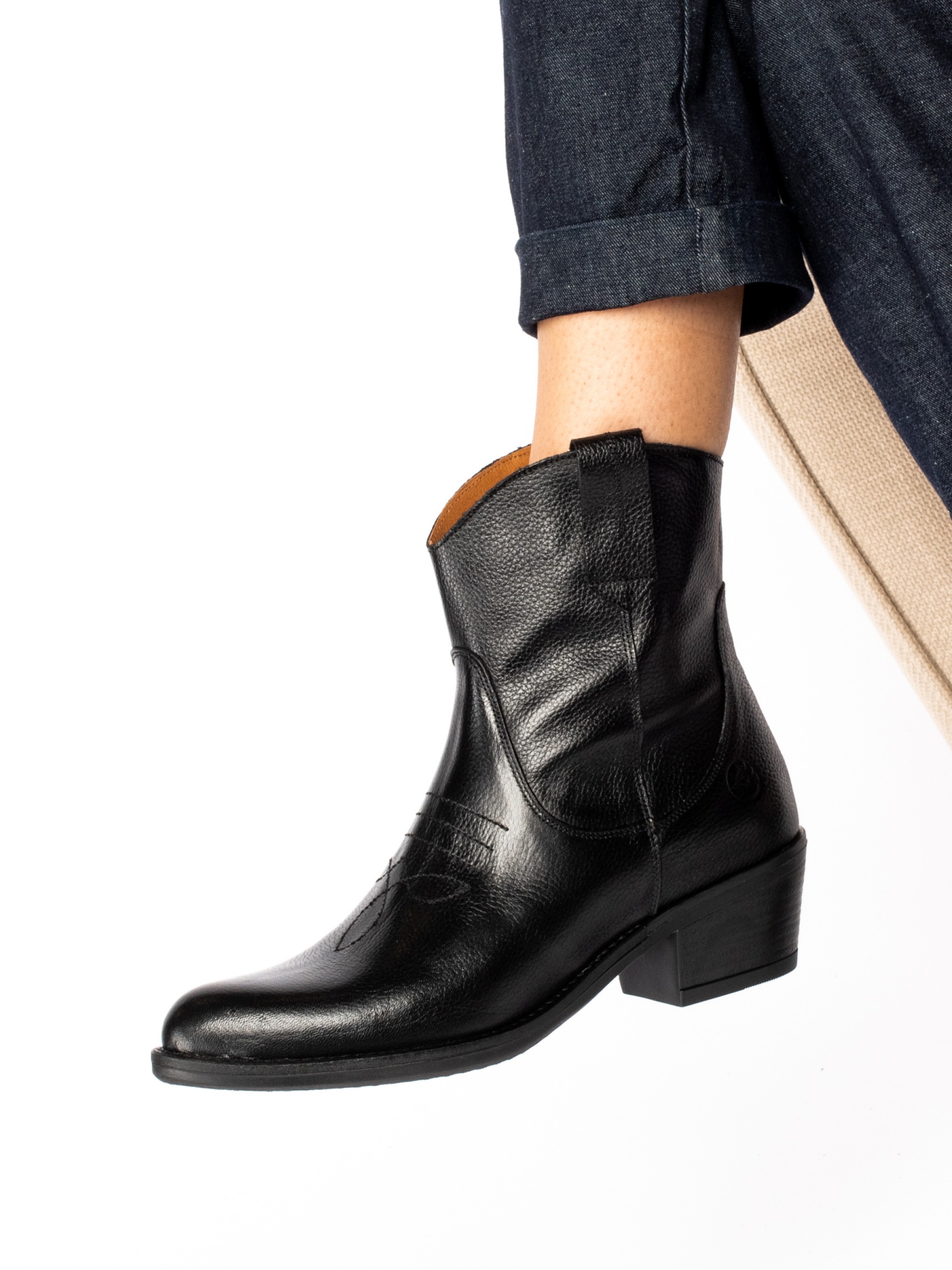 Texas Leather Ankle Boots