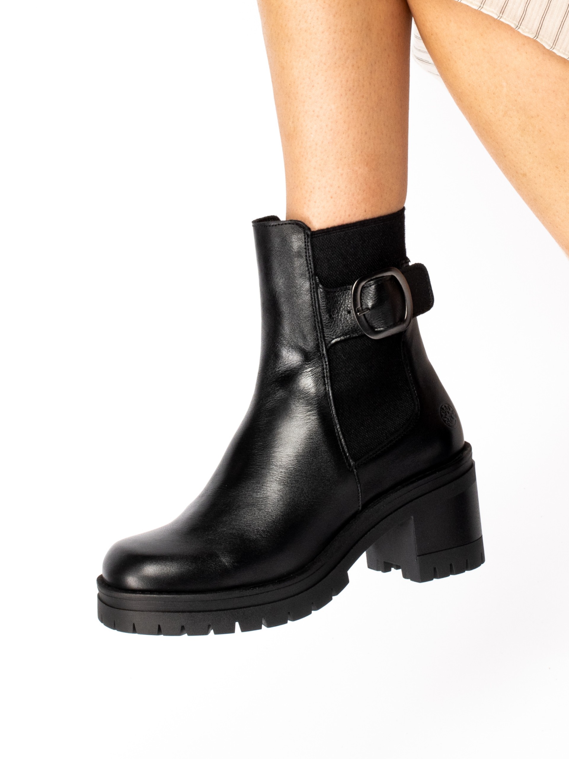 Leather High Heel Boot