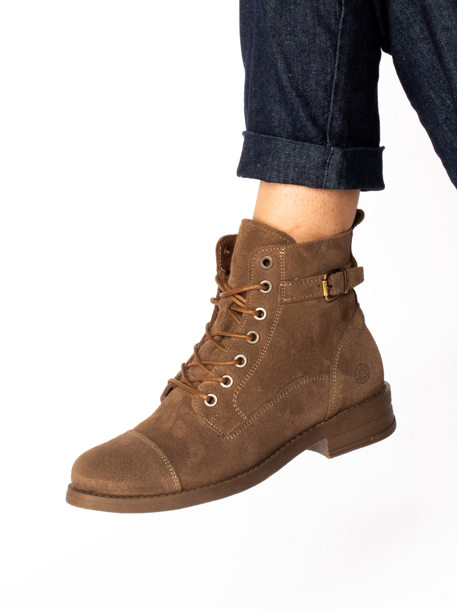 Suede Military Boots