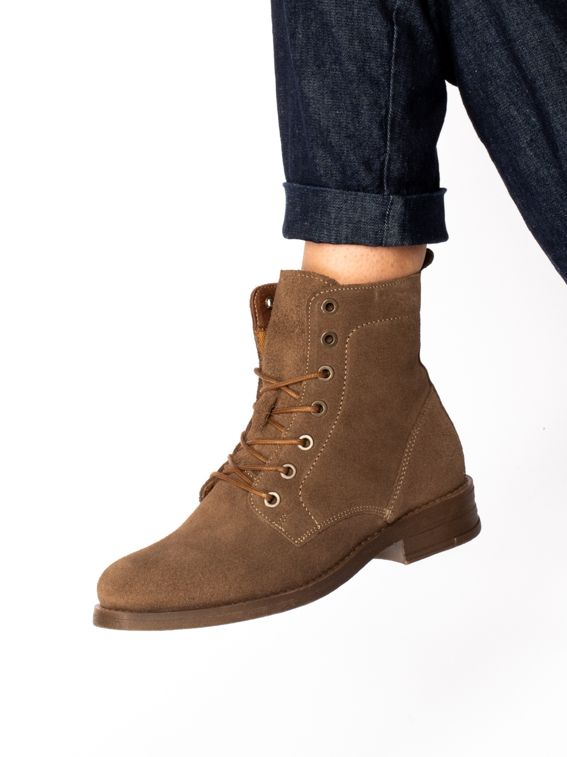 Suede Military Boots