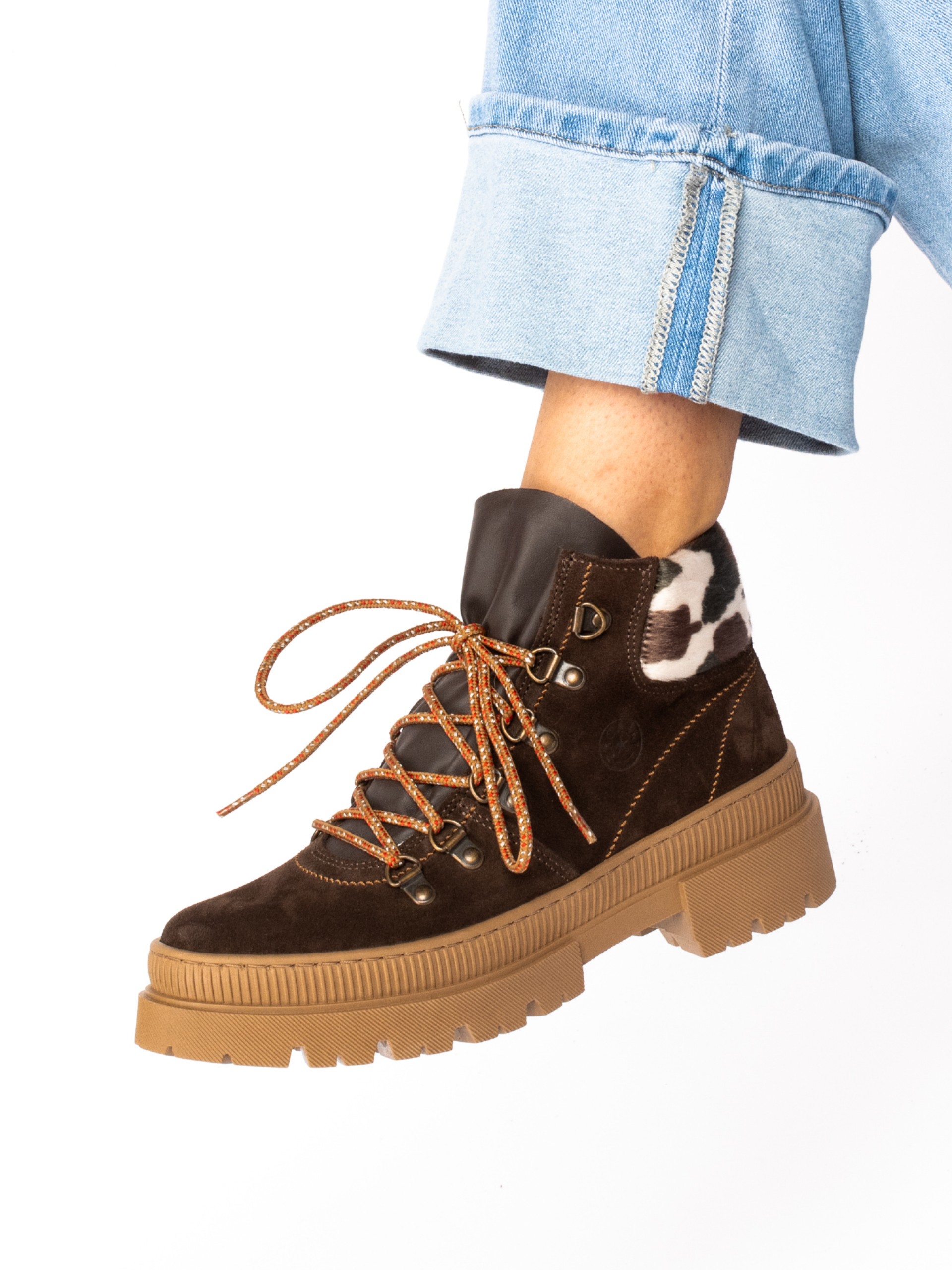 Suede Ankle Boots with Fur