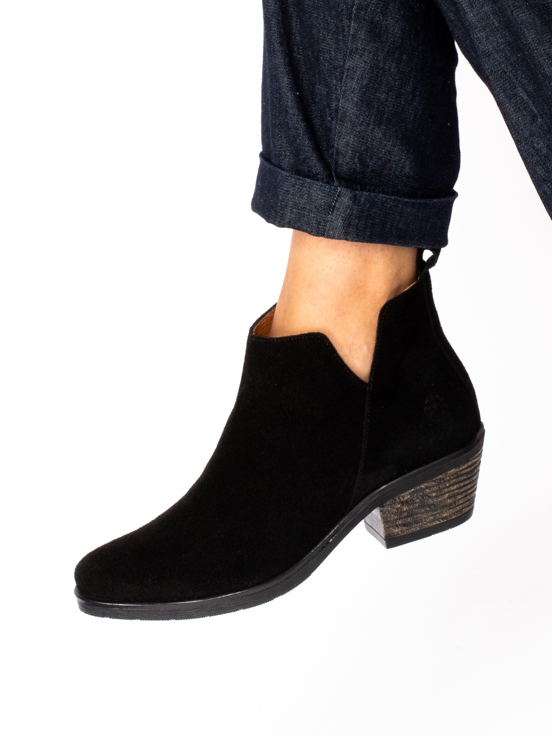 Suede Texan Ankle Boots