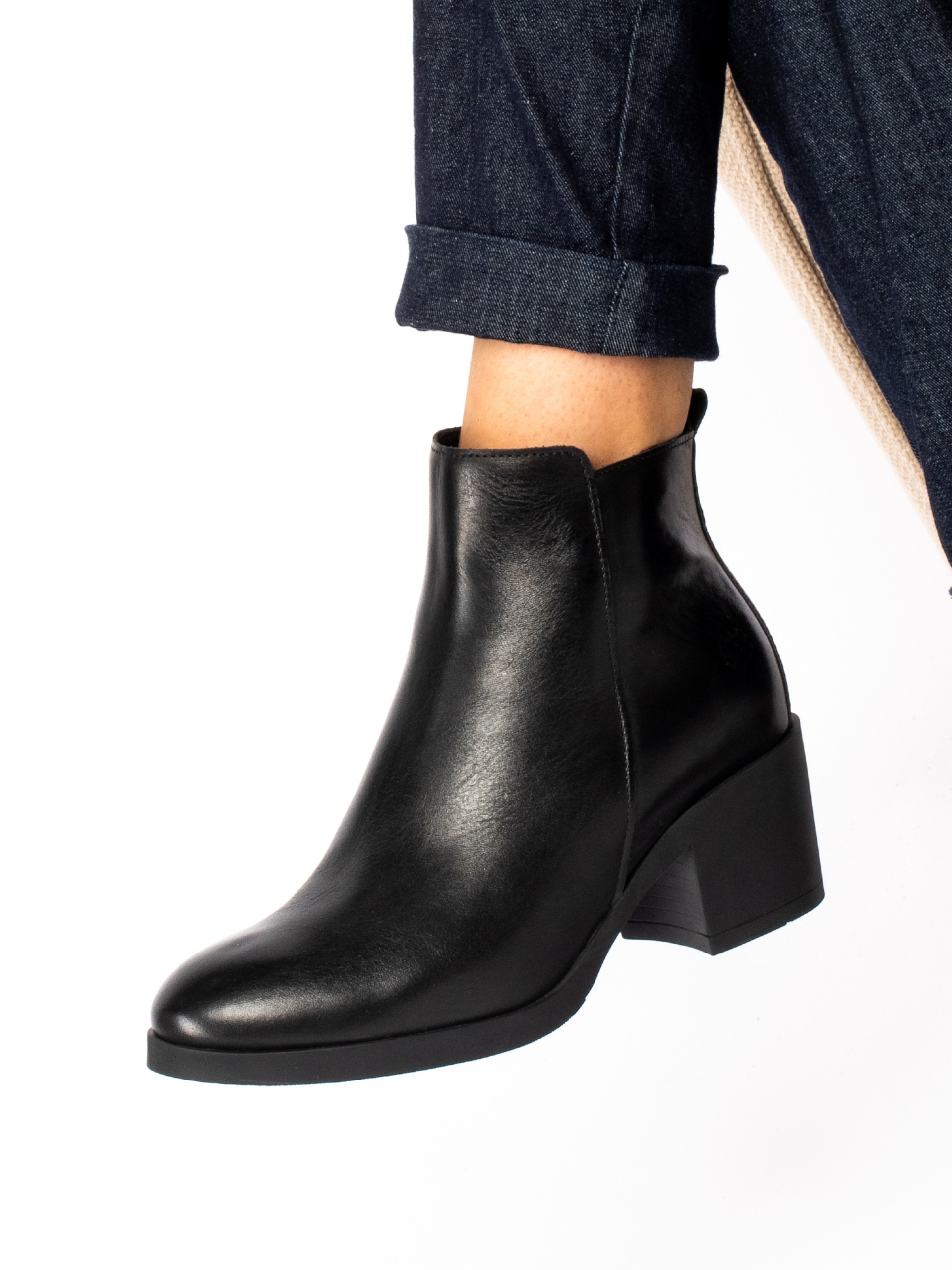Smooth Leather Ankle boots