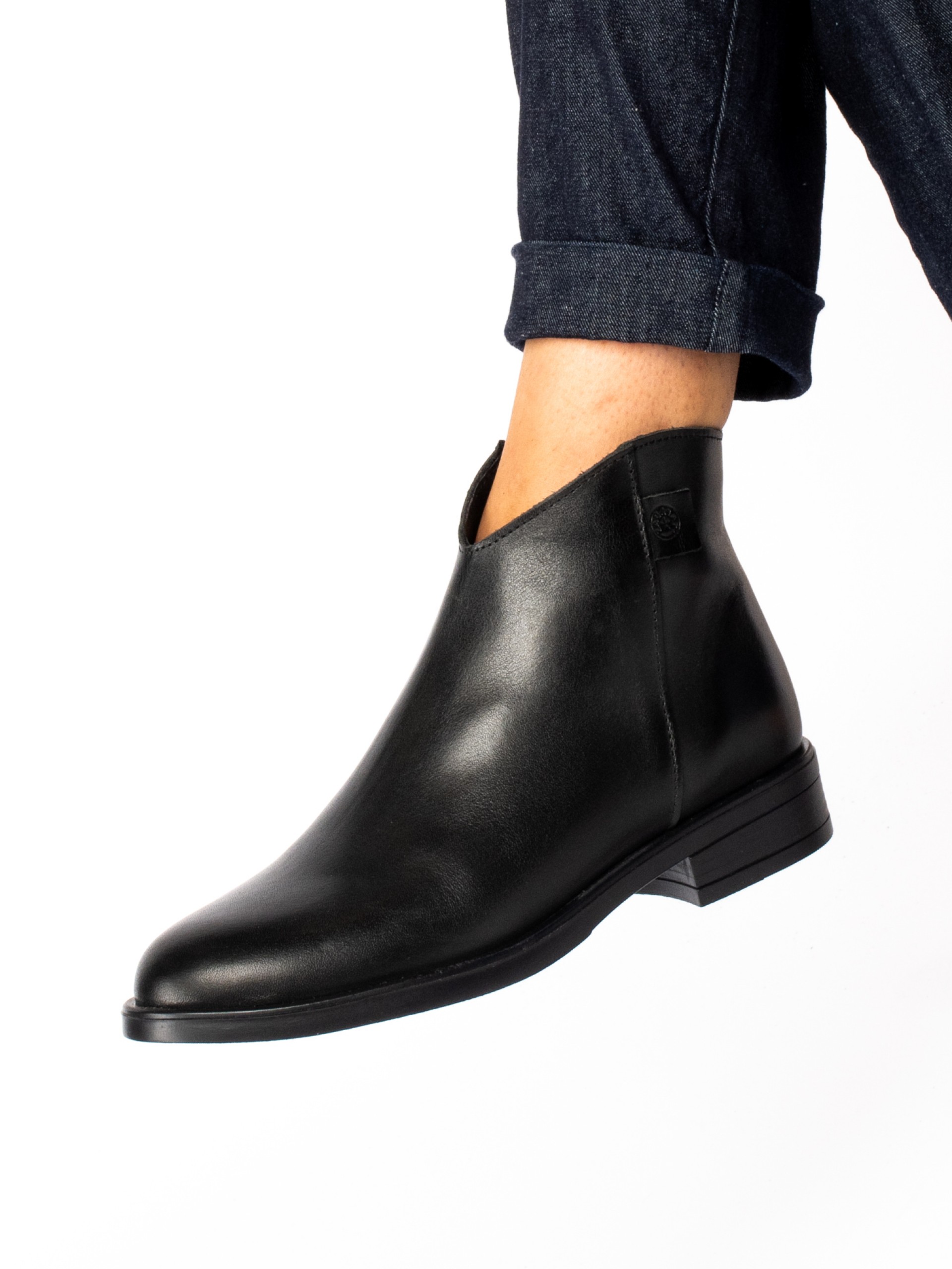 Short Leather Ankle Boots