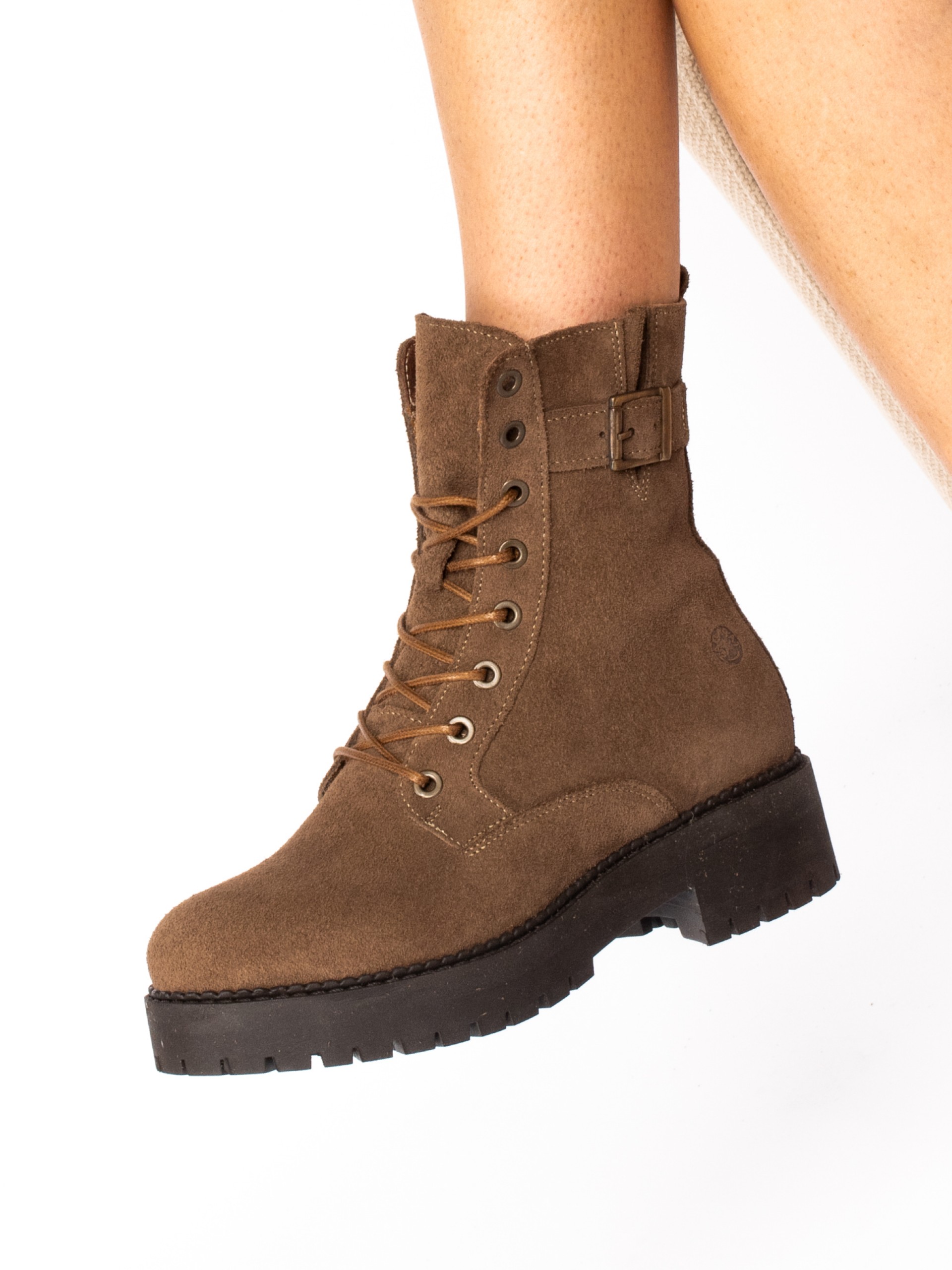 Suede Military Boots