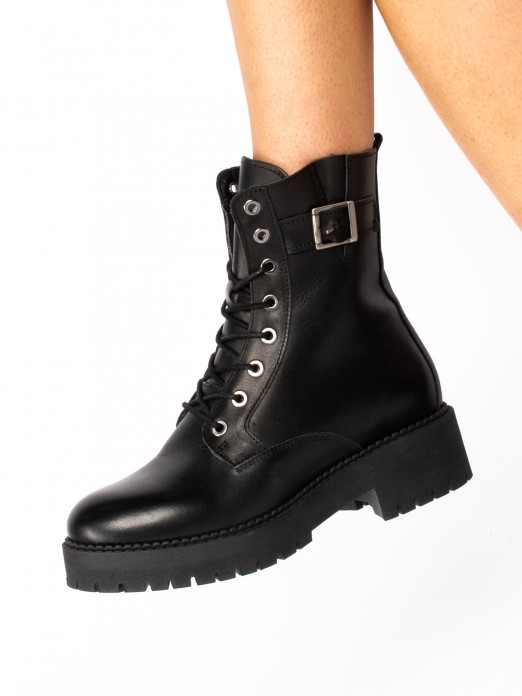 Leather Military Boot