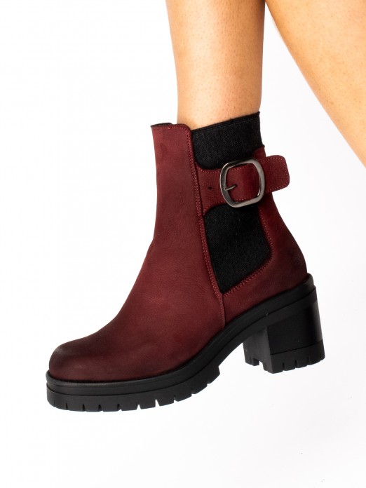 Nubuck Leather High Heel Boot