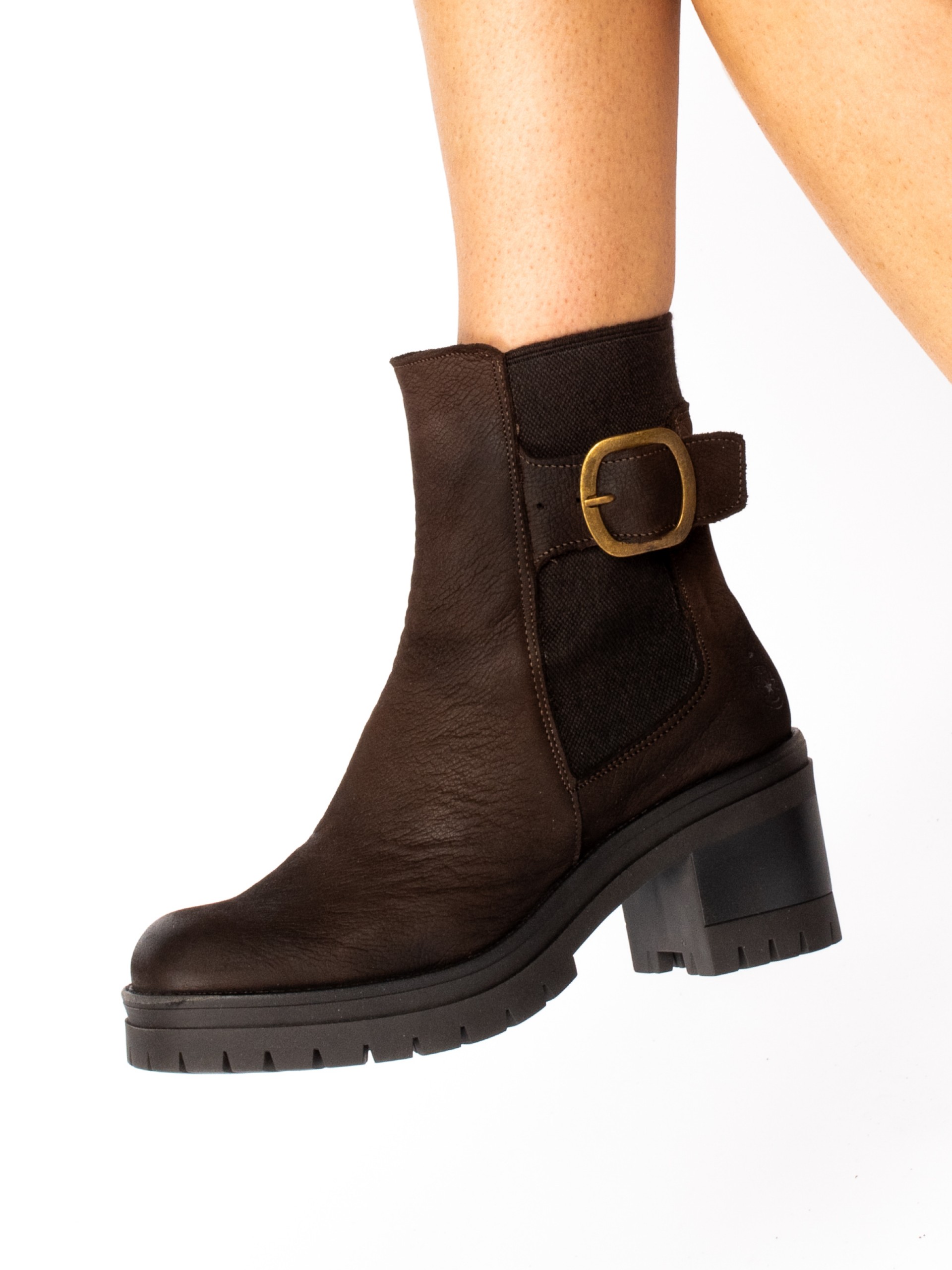 Nubuck Leather High Heel Boot