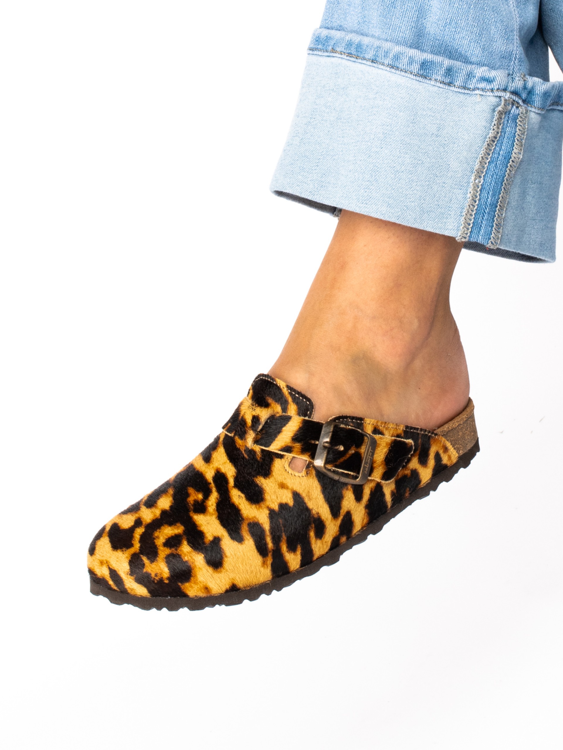Animal Print Fur Clogs