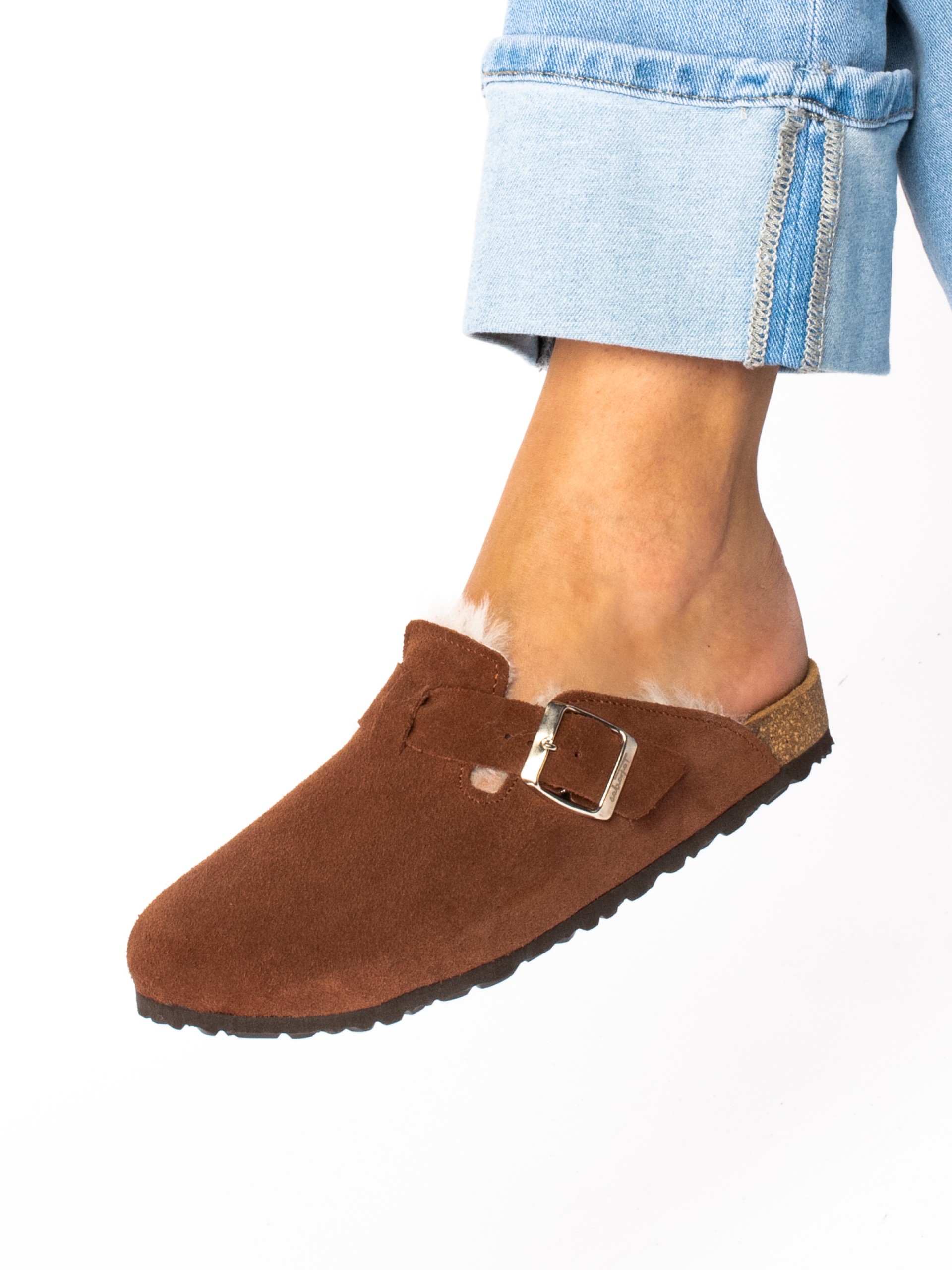 Clogs em Camurça com Pêlo