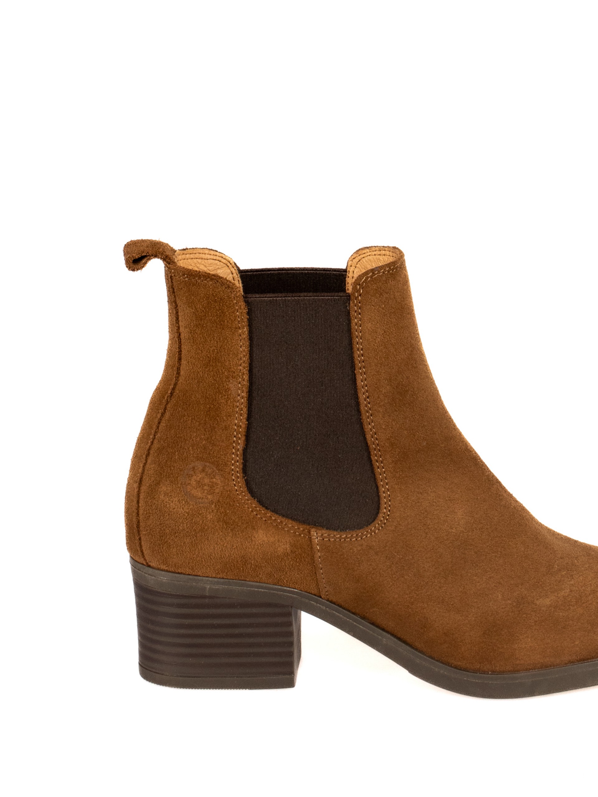 Suede Boot with Heel and Elastic