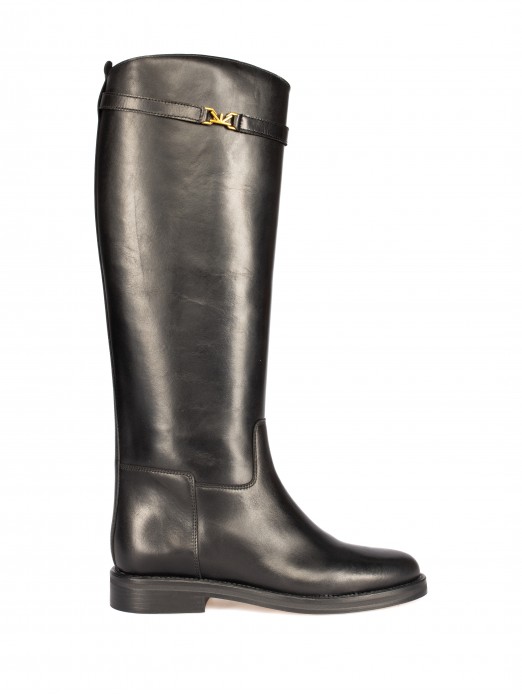 Bota Cano Alto em Pele com detalhe Bota Cano Alto em Pele com detalhe