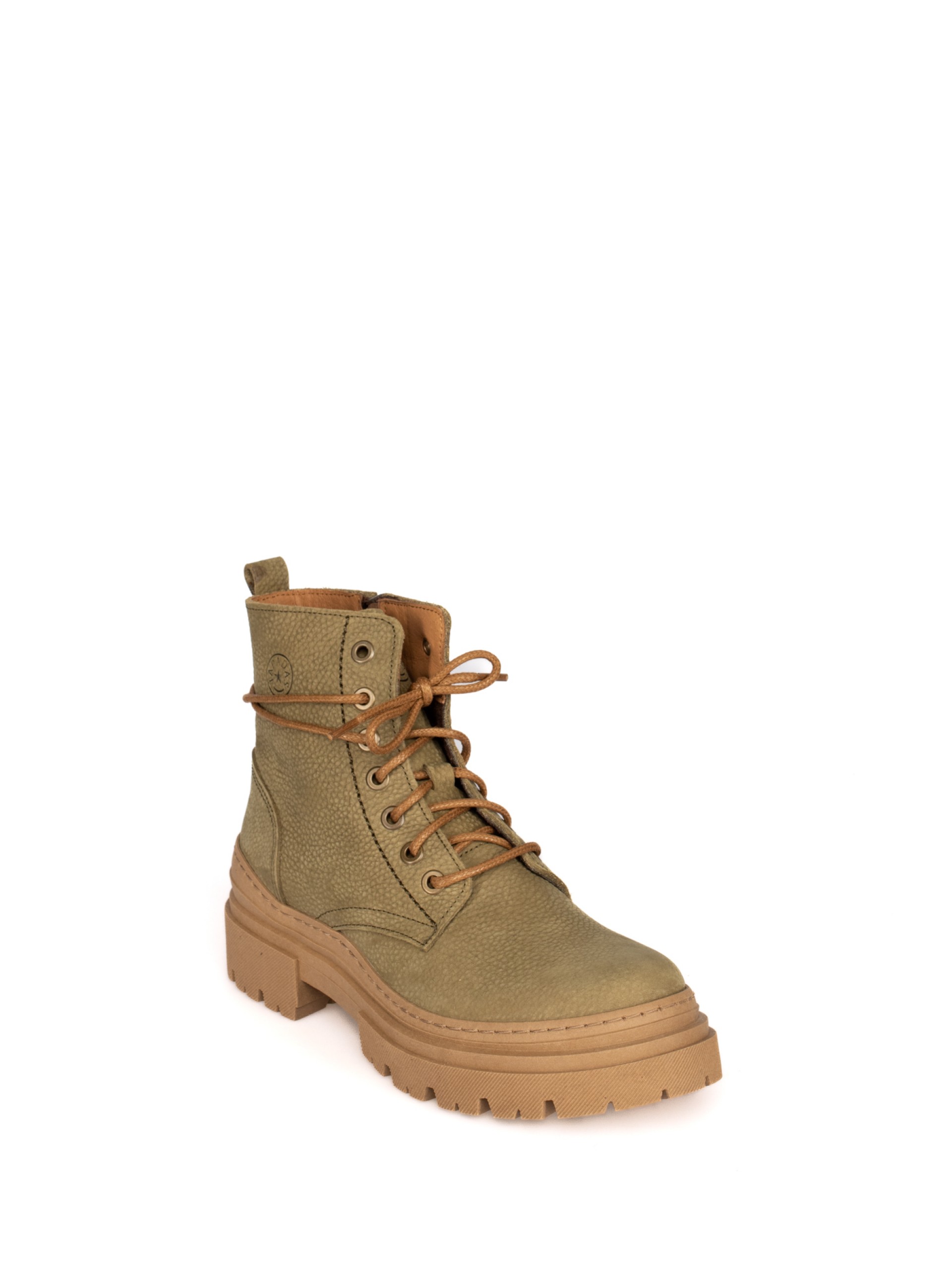 Military ankle boots with high soles