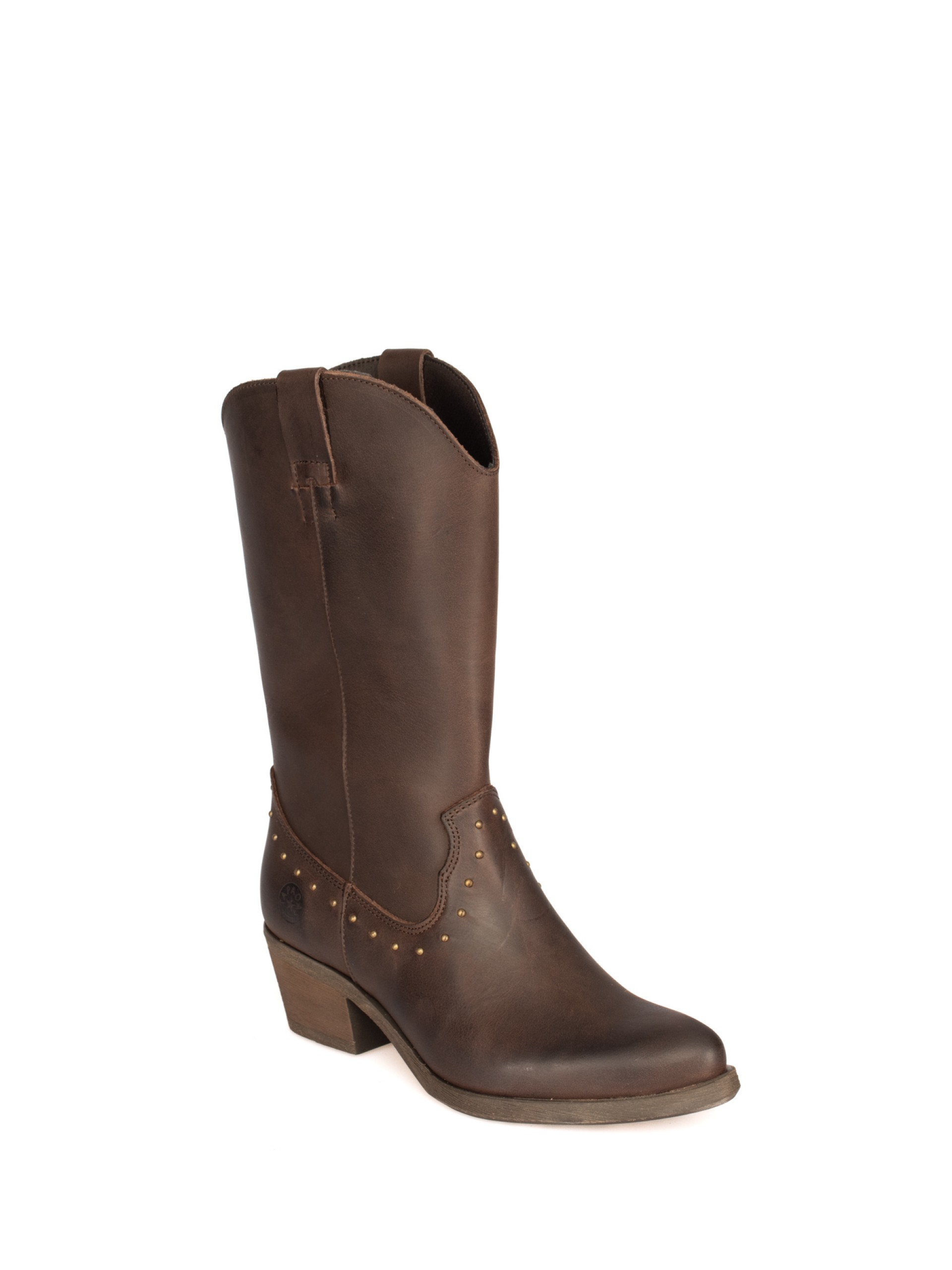 High-top Texan boot in Leather