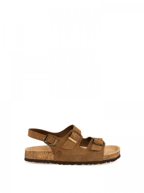 Women�s Bio Suede Sandal with Adjustable Buckles