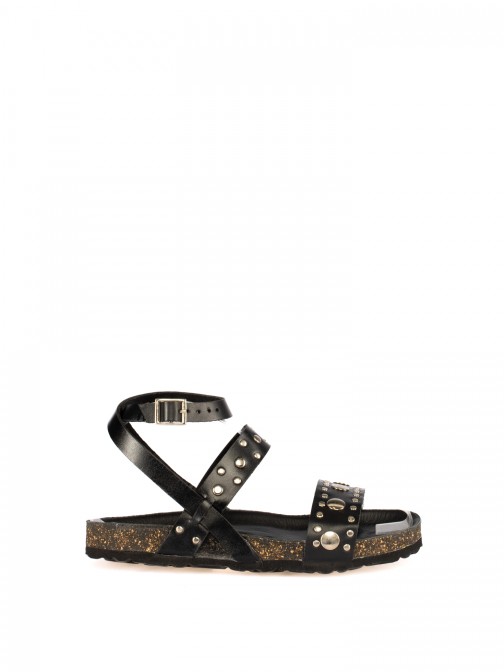 Women’s Bio Leather Sandal with Studded Straps Women’s Bio Leather Sandal with Studded Straps