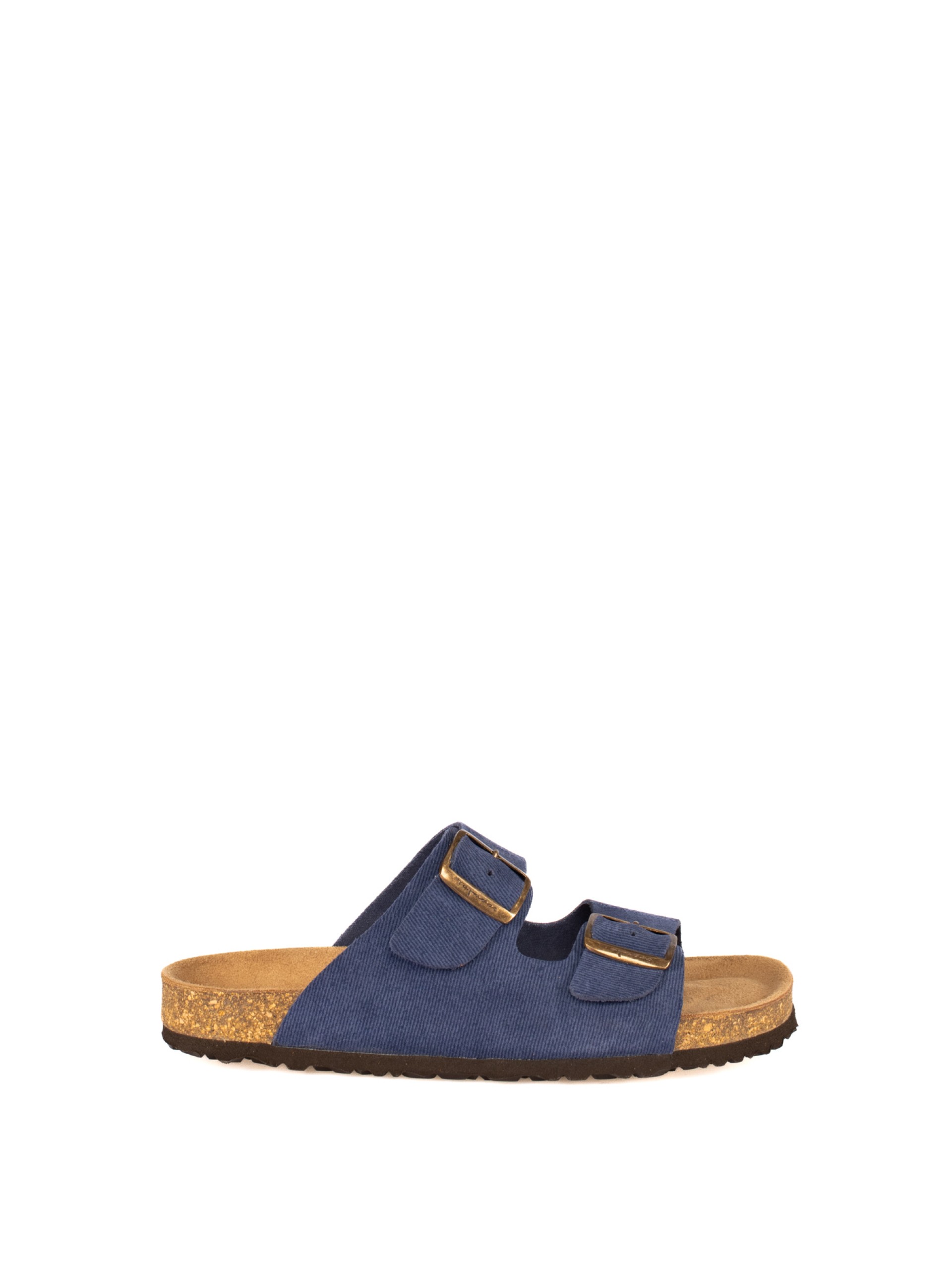 Women’s Bio Suede Jeans Slide Sandal with Buckles