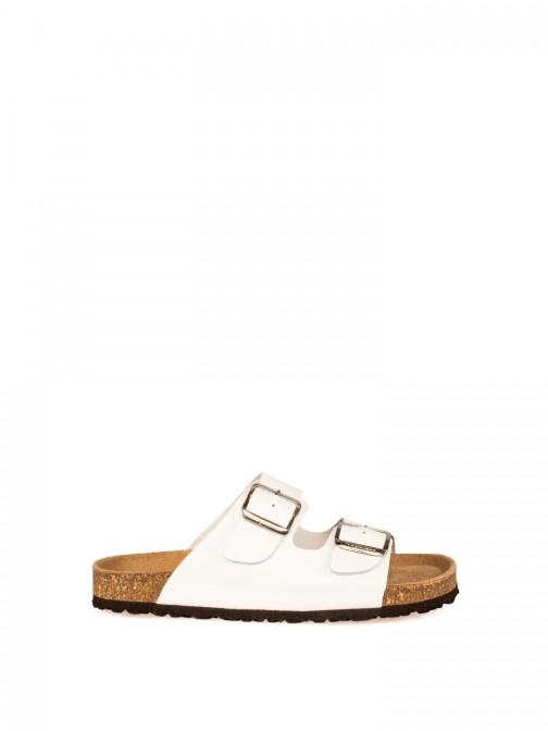 Women’s Bio Laminated Leather Slide Sandal Women’s Bio Laminated Leather Slide Sandal