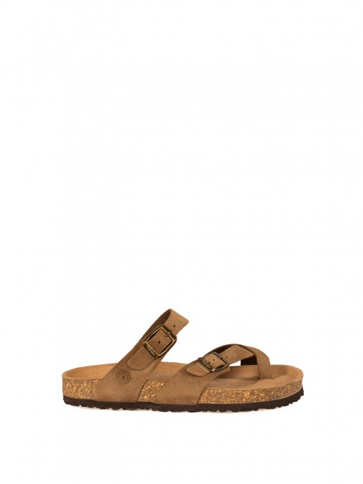 Chinelo Bio em Camurça com tiras e fivelas Chinelo Bio em Camurça com tiras e fivelas