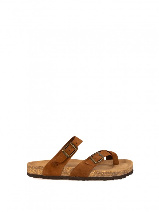 Chinelo Bio em Camurça com tiras e fivelas Chinelo Bio em Camurça com tiras e fivelas