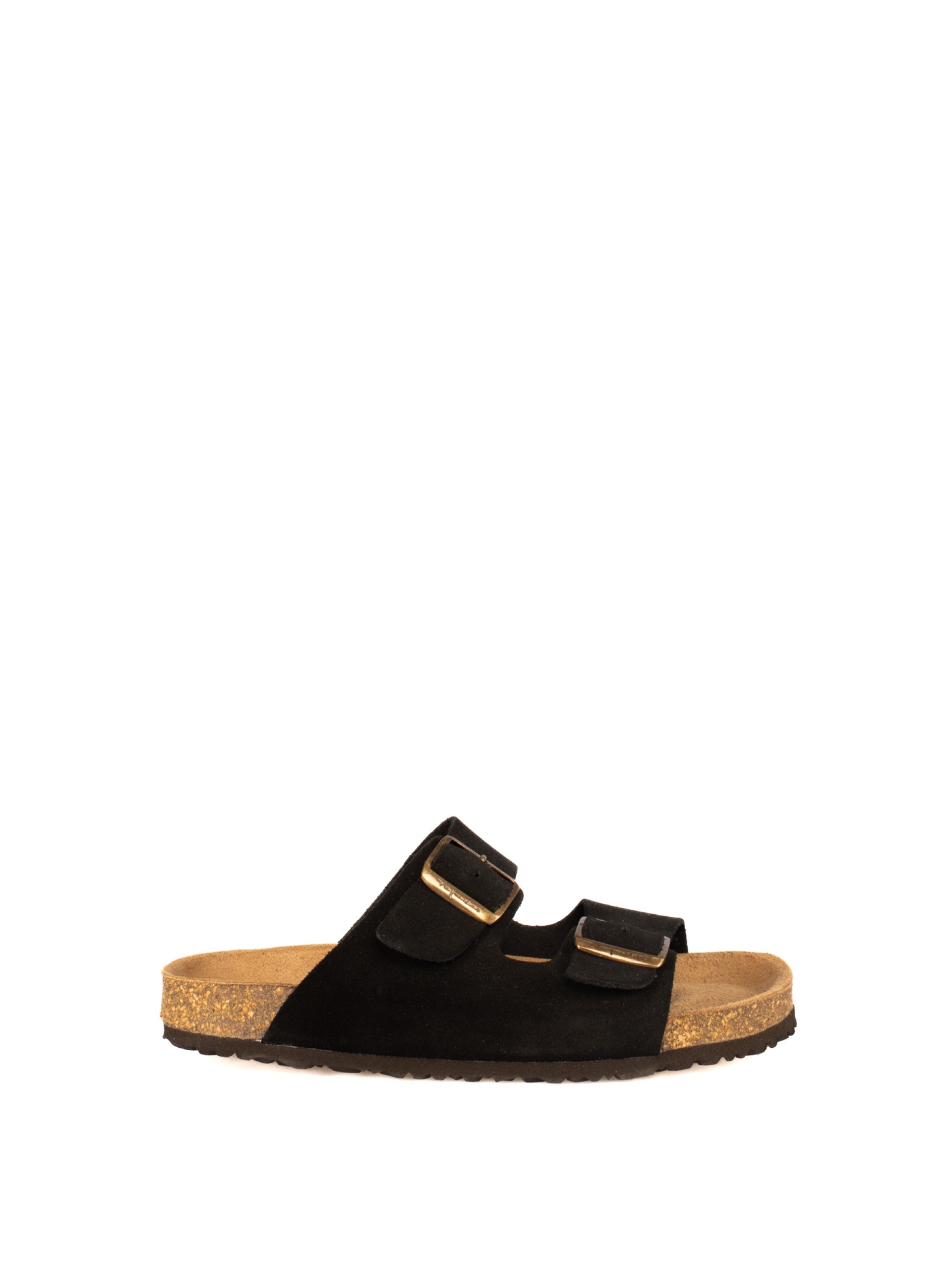 Women’s Bio Suede Slide Sandal with Buckles