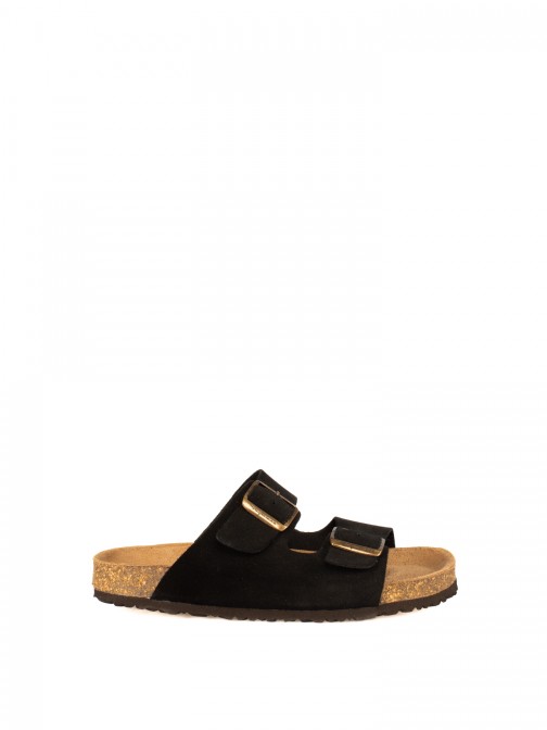 Women’s Bio Suede Slide Sandal with Buckles Women’s Bio Suede Slide Sandal with Buckles