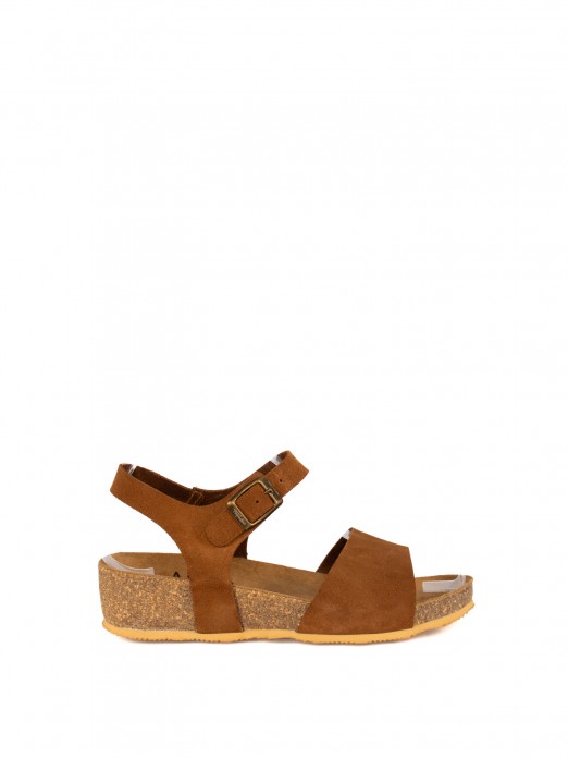 Bio Wedge Sandal in Suede Bio Wedge Sandal in Suede