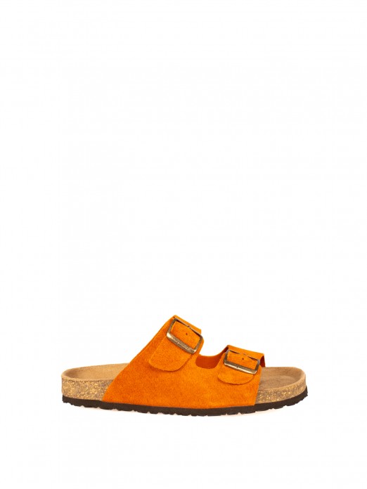 Women�s Bio Suede Jeans Slide Sandal with Buckles