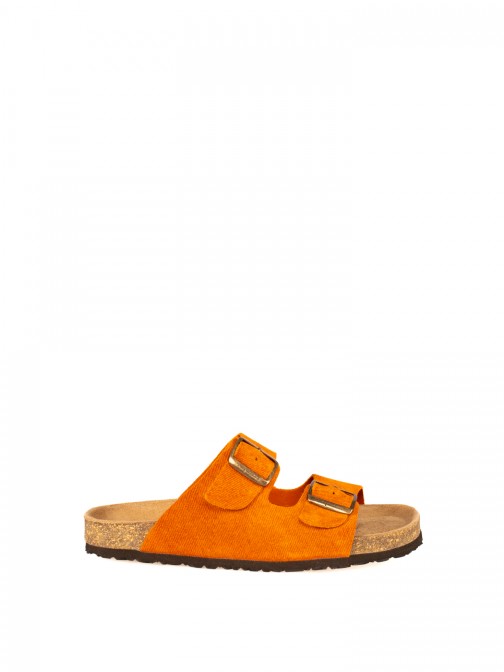 Women�s Bio Suede Jeans Slide Sandal with Buckles