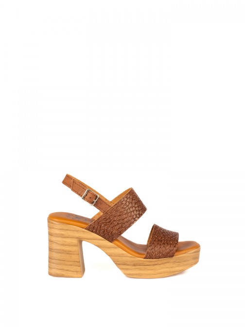Wedge Sandal with Woven Leather Straps Wedge Sandal with Woven Leather Straps