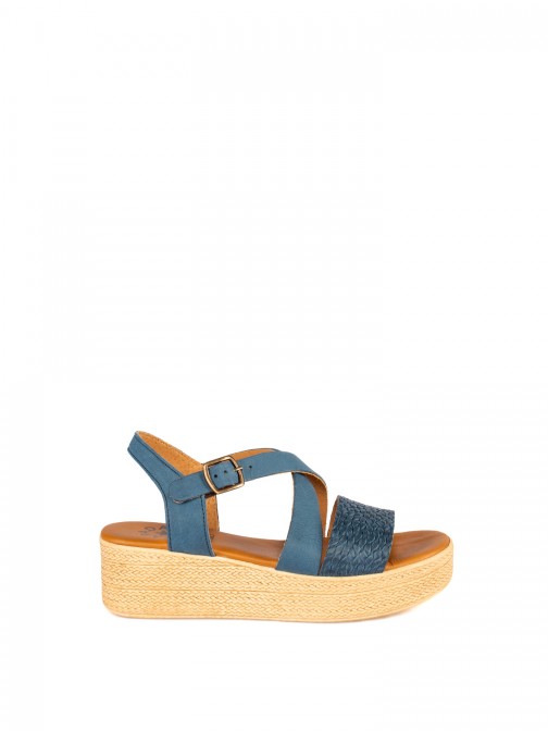 Women’s Braided Leather Wedge Sandal Women’s Braided Leather Wedge Sandal