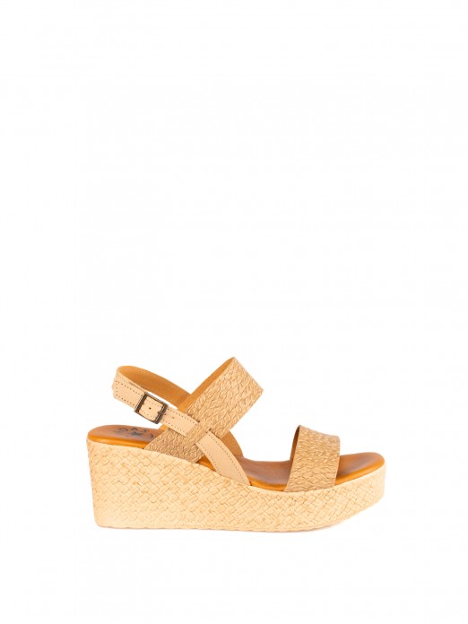 Women�s Braided Leather Wedge Sandal