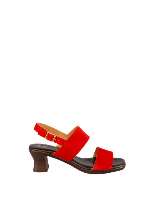 Heeled Sandal
in suede with two straps Heeled Sandal
in suede with two straps