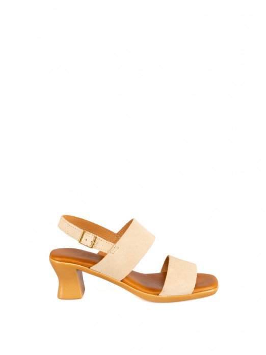 Heeled Sandal
in suede with two straps Heeled Sandal
in suede with two straps