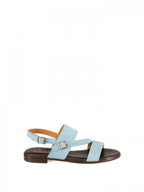 Women�s Flat Suede Sandalwith Straps