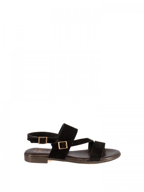 Women’s Flat Suede Sandal
with Straps Women’s Flat Suede Sandal
with Straps