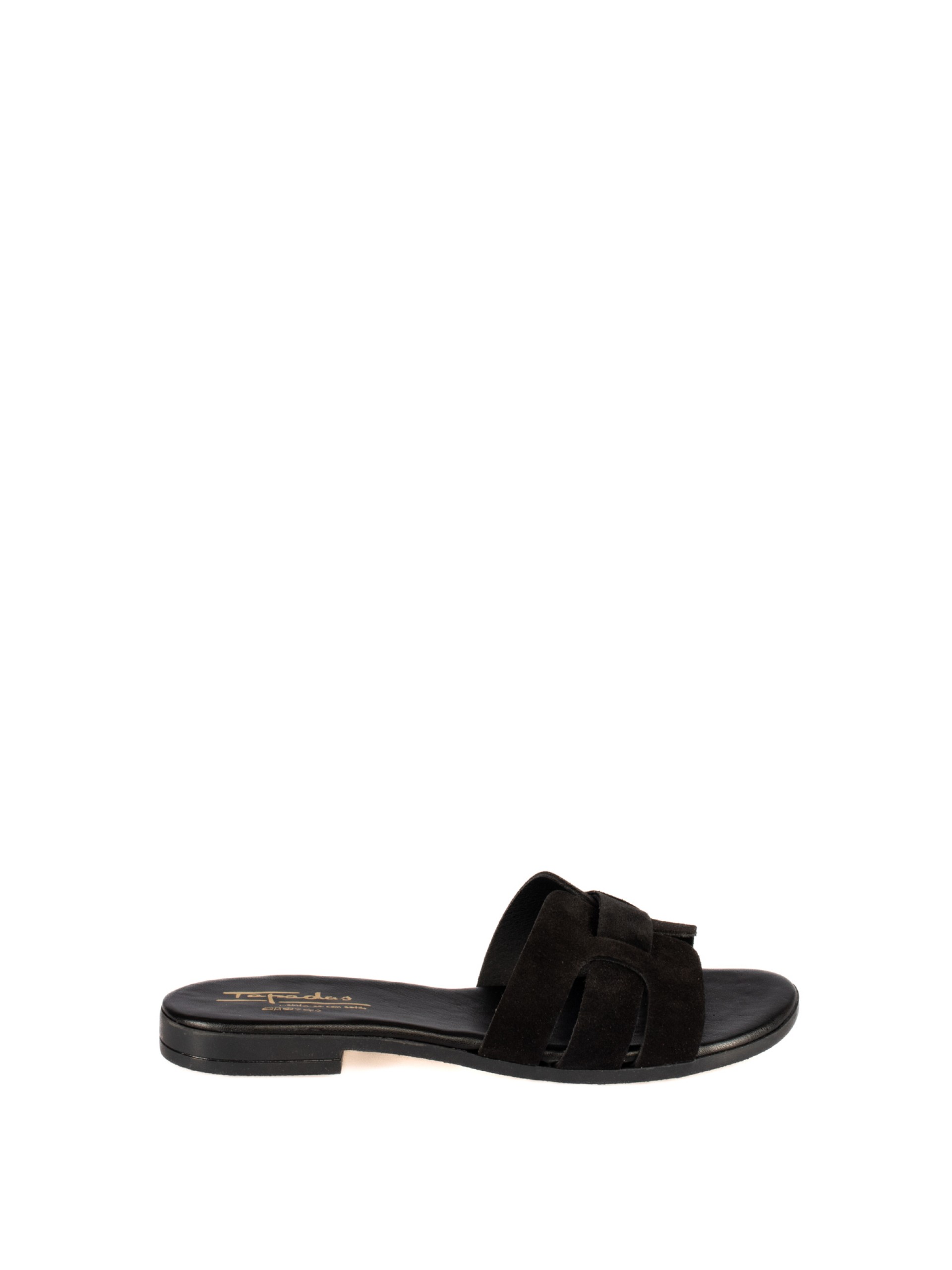 Women’s Suede Slide with Crossed Straps