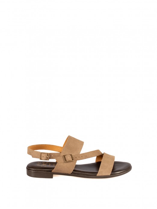 Women’s Flat Suede Sandal
with Straps Women’s Flat Suede Sandal
with Straps