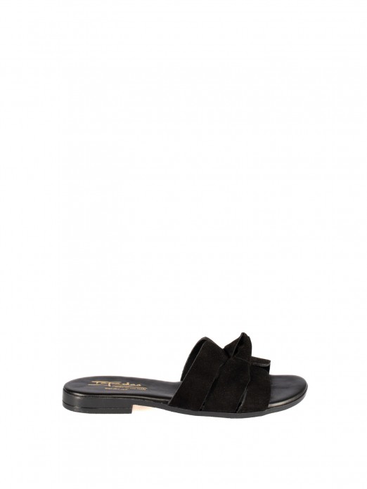 Women�s Suede Slide with Bow