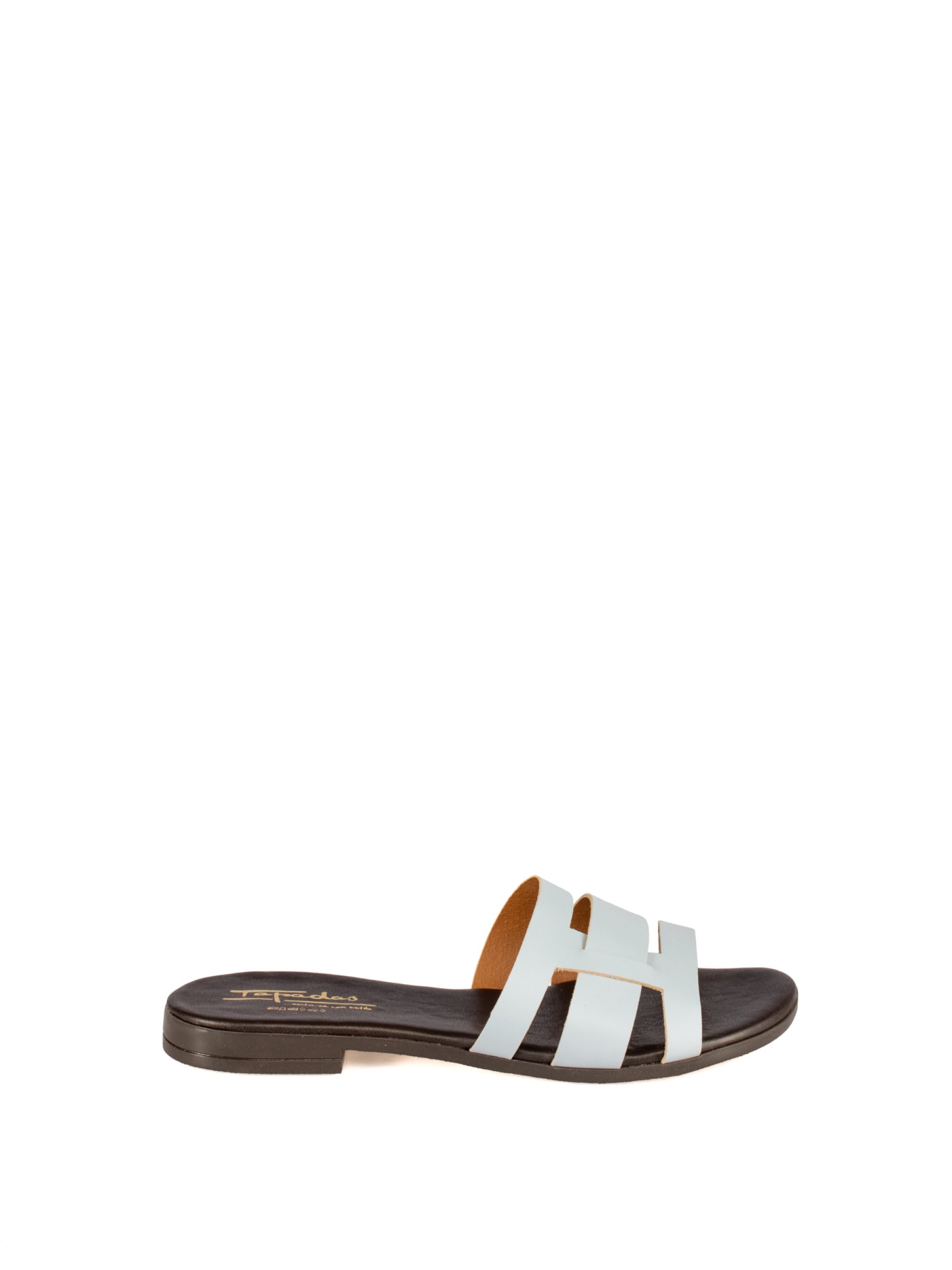 Women’s Animal Print Leather Slide with Interwoven