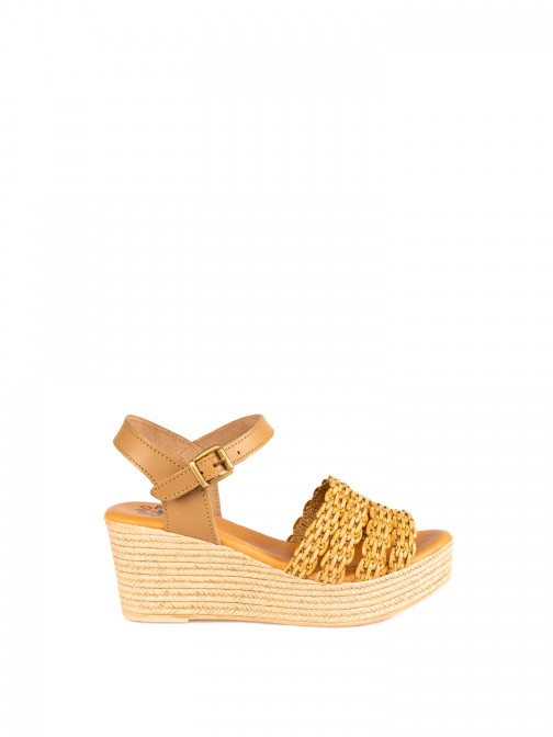 Wedge Sandal with Woven Strap