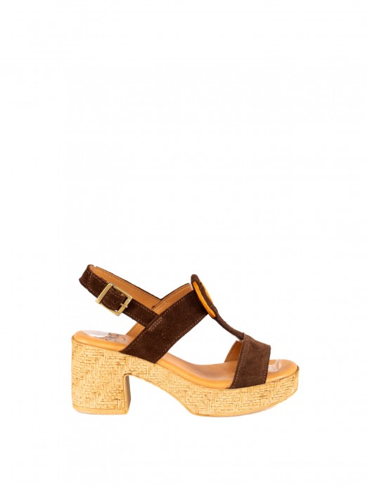High Platform Heel Suede Sandal High Platform Heel Suede Sandal
