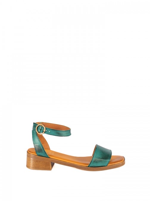 Women’s Leather Sandal with Low Heel Women’s Leather Sandal with Low Heel