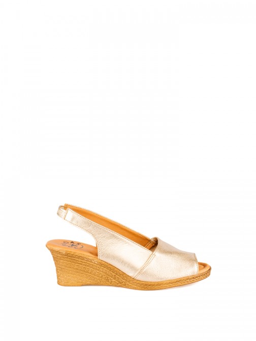 Leather Wedge Sandal