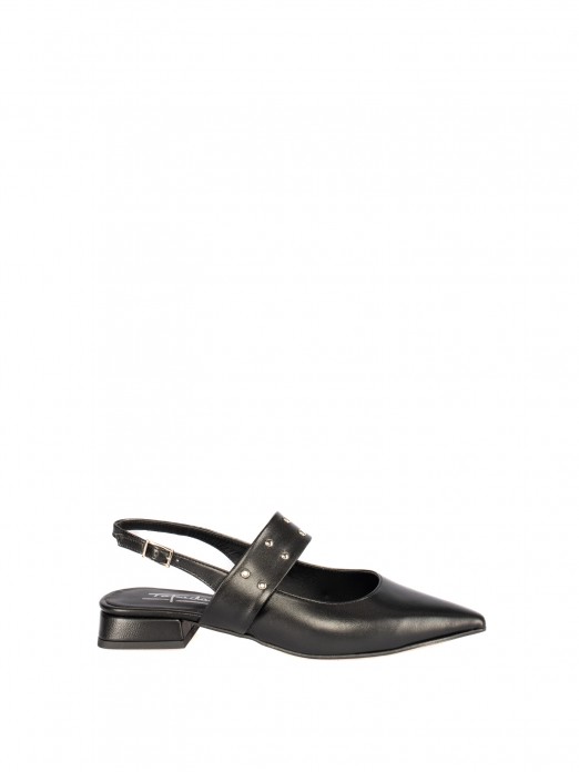 Women’s Leather Shoe with Strap and Studs Women’s Leather Shoe with Strap and Studs