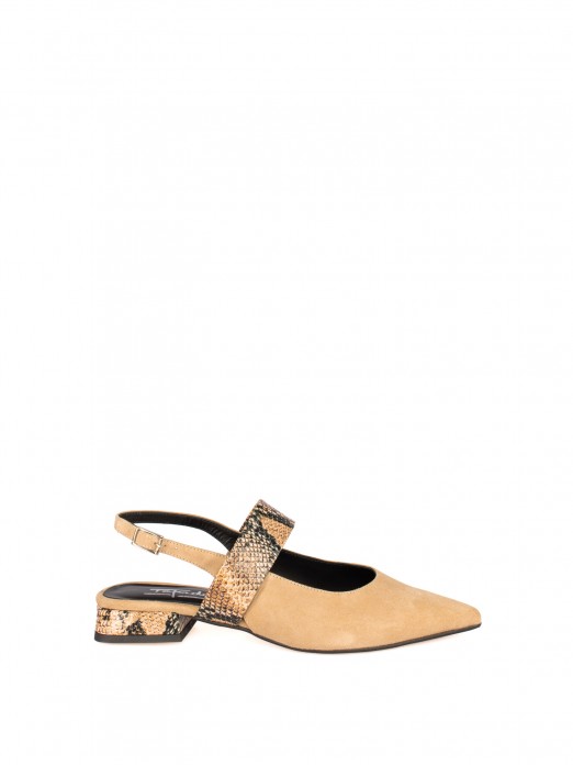 Women’s Suede Shoe with Animal Print Detail Women’s Suede Shoe with Animal Print Detail