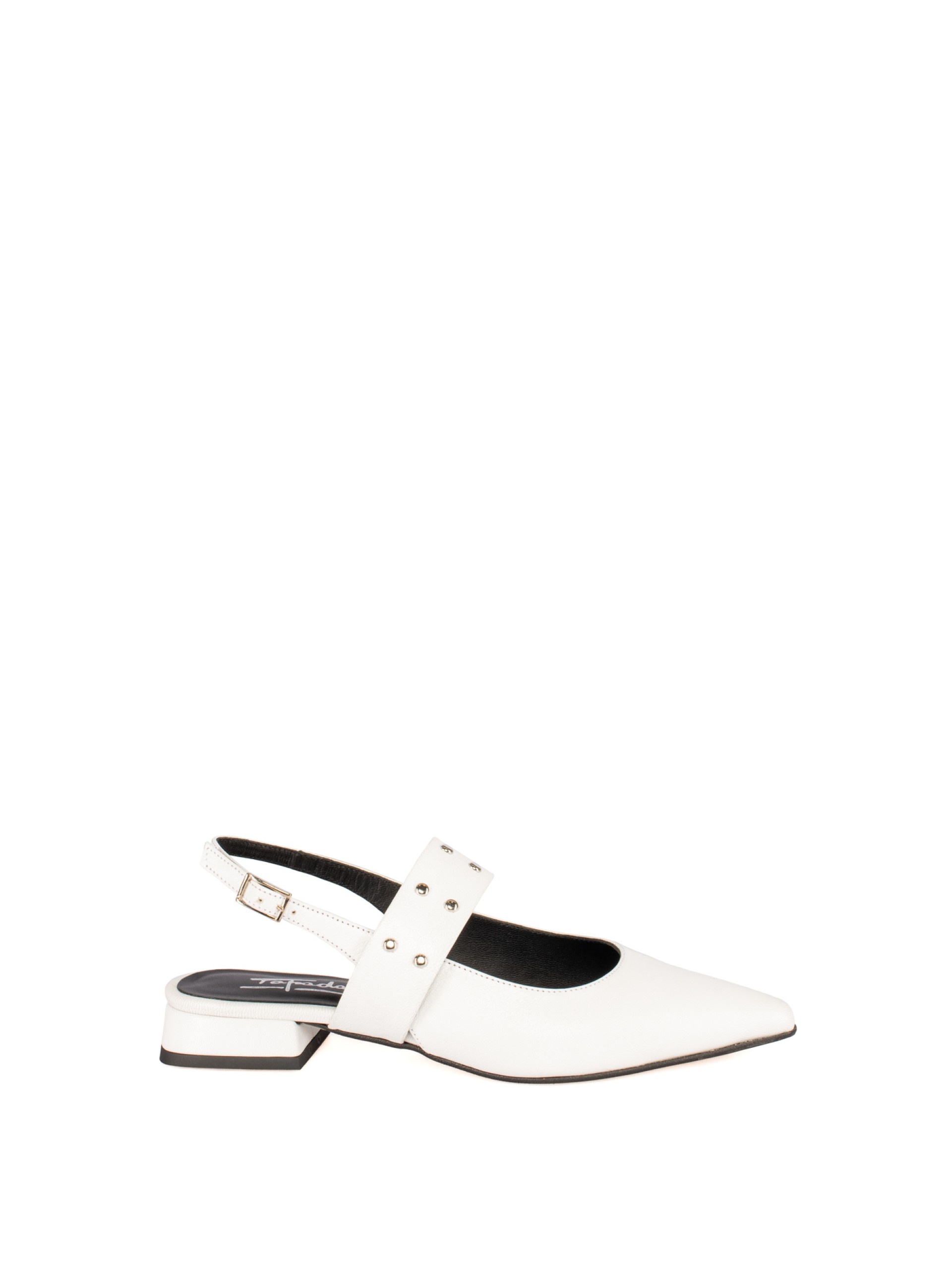 Women’s Leather Shoe with Strap and Studs